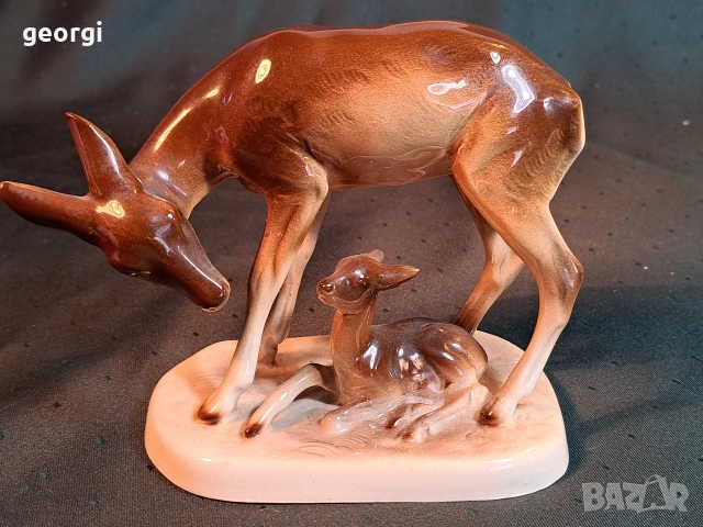 немска порцеланова фигурка сърна GDR 