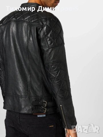 Мъжко кожено яке: FREAKY NATION Преходно яке 'Overflight' в Черно