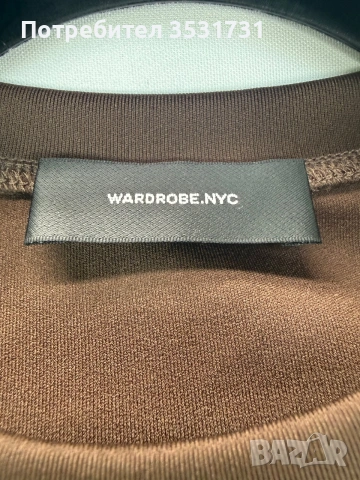 Wardrobe NYC кафяв топ с дълъг ръкав размер S, снимка 2 - Блузи с дълъг ръкав и пуловери - 54976044