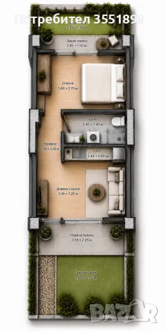 Гърция, Ставрос — Апартамент 32 кв.м с 2 двора, 300 м от морето | 95 000 €, снимка 7 - Апартаменти - 55395018