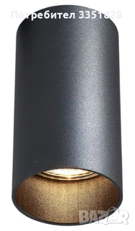 ЛУНИЧКА ЧЕРНА АЛУМИНИЕВА ТИП СПОТ ЗА ВЪНШЕН МОНТАЖ