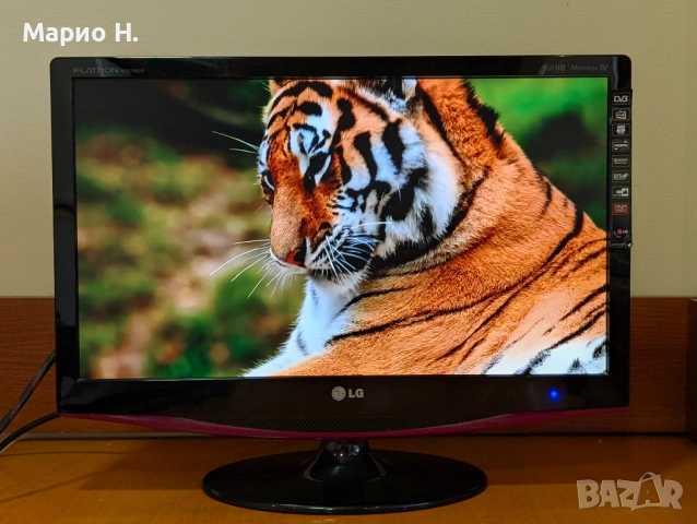Телевизор и монитор LG Flatron, Full HD, 22 инча