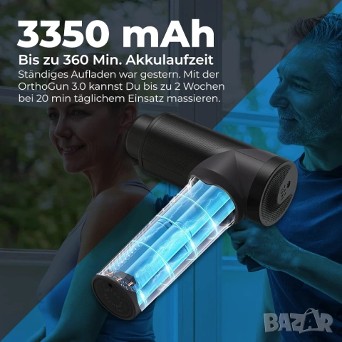 Масажен пистолет OrthoMechanik OrthoGun 3.0 160W Висок клас + приложение [Заводски запечатан], снимка 3 - Масажори - 54479865