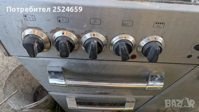 Английска печка с 2фурни,грил и 5 котлона, снимка 4 - Печки, фурни - 54670867