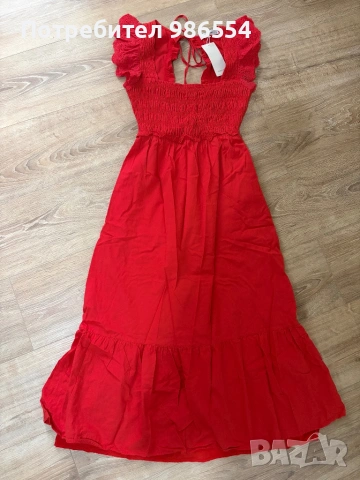 Червена нова рокля Reserved размер XS, снимка 3 - Рокли - 54458422