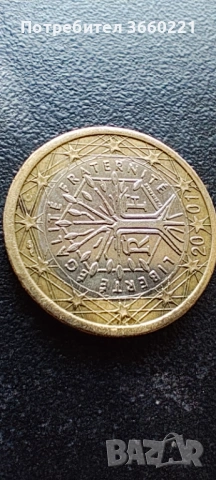 1 евро франция 2001, снимка 2 - Нумизматика и бонистика - 54042939