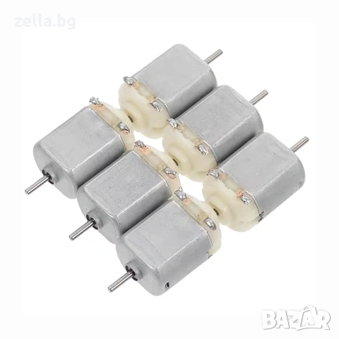Комплект от 6 броя DC моторчета Mini 130 3V-6V 9100 RPM – за роботи, вентилатори и DIY проекти 10444, снимка 6 - Друга електроника - 54703144