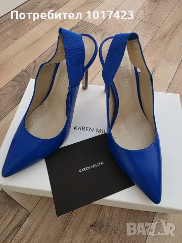 Кожени обувки без пета Karen Millen, снимка 2 - Дамски обувки на ток - 55353189