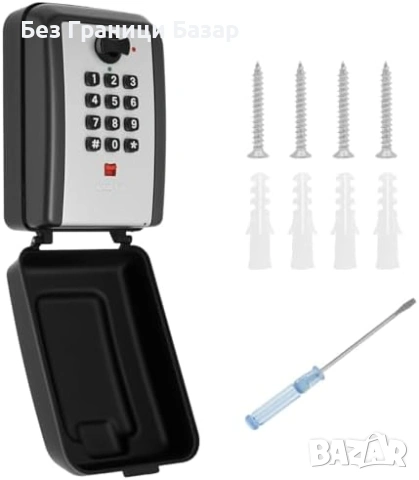 Нова Метална кодова кутия за ключове външна стенна сейф 12 цифри дом