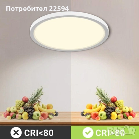 LED таванна лампа - Плафон, снимка 4 - Лед осветление - 54827574