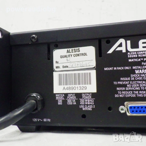 Висококачествен американски усилвател Alesis Matica 500 - 1бр., снимка 4 - Ресийвъри, усилватели, смесителни пултове - 54918701