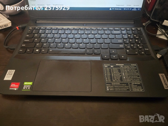 Lenovo ideapad gaming RTX 3050 TI Ryzen 5 5600h, снимка 5 - Лаптопи за игри - 54863516