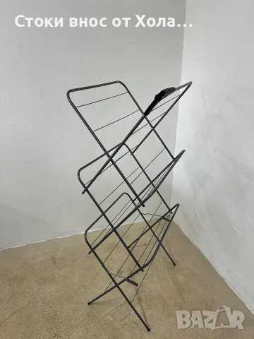 Сушилник за дрехи Relaxdays, 3 нива, сгъваем, стойка за закачалки, 138 x 63,5 x 50 см , снимка 5 - Сушилници - 55366110