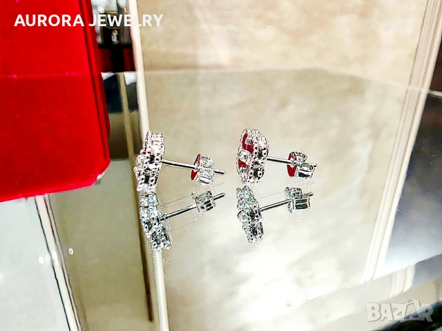 Van Cleef & Arpels VCA Silver Clear Sweet Alhambra Дамски Обеци, снимка 4 - Обеци - 54422509