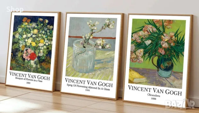 Картина на Van Gogh с дървена рамка 