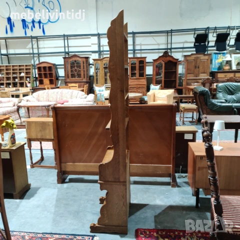 Дървена етажерка с рафтове и чекмедже., снимка 5 - Етажерки - 53820725