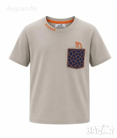 ♣️Детска Тениска 💫HERMES💫Бежово👇Синьо👇Бяло, снимка 3 - Детски тениски и потници - 54866030