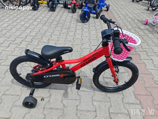 CROSS Алуминиев велосипед 16" DAISY червен