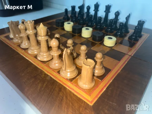 Голям Шах с бакелитов фигури, снимка 6 - Други спортове - 55425013