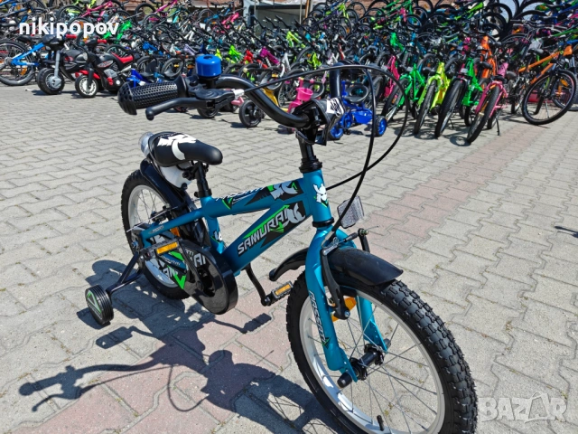 BG Детски велосипед 16" SAMURAJ син, снимка 5 - Велосипеди - 54334310