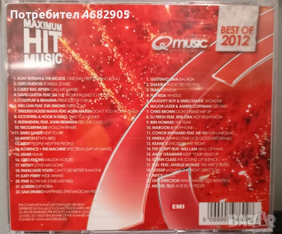 Maximum Hit Music Best of 2012, снимка 2 - CD дискове - 54584612