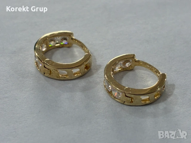 Детски обеци 14к , снимка 4 - Обеци - 54135538