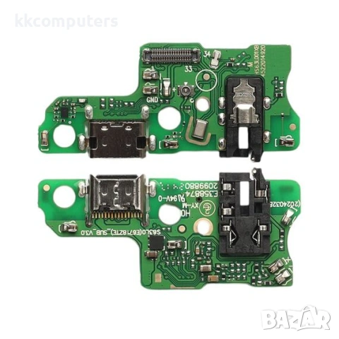 Конектор зареждане за ZTE Blade A35/ A55 на платка с микрофон и компоненти