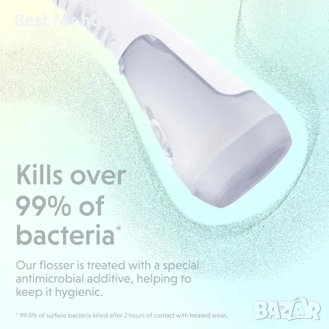 ORDO Hydro Sonic Water Flosser, безжичен, 3 настройки на налягането, бял | Пътен воден флосър, USB , снимка 2 - Медицинска апаратура - 55585378