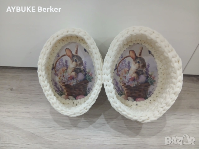 Ръчно изработени великденски кошнички., снимка 4 - Други - 54024569