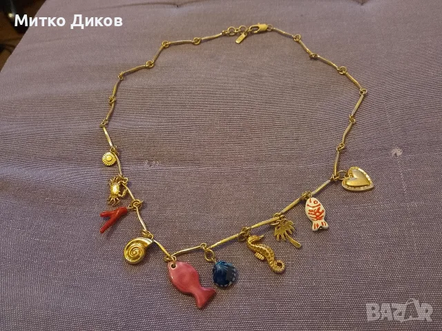 лятно колие с висулки на морска тематика на Зара ново
