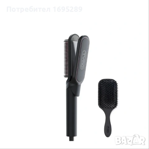 Четка преса за коса TYMO Flat Iron Hair Straightener Brush 2 in 1 200M Ions Ceramic Black, снимка 13 - Преси за коса - 54729180