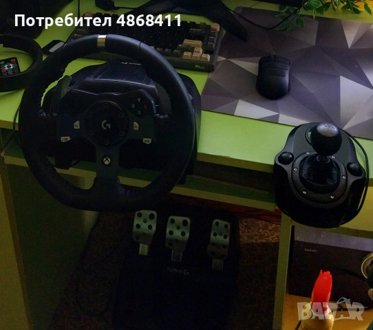logitech g920 Спешно, снимка 2 - Джойстици и геймпадове - 55270867