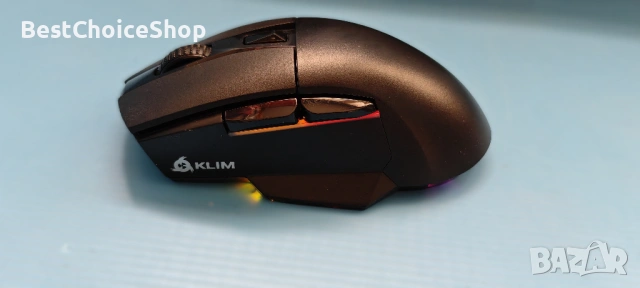 Геймърска безжична мишка KLIM Blaze X RGB, със станция за зареждане +дълготрайна батери+до 12000 DPI, снимка 7 - Клавиатури и мишки - 54260060