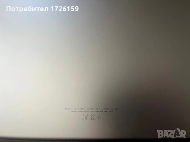 Лаптоп Apple MacBook Air A2941, 15 inch, снимка 5 - Лаптопи за дома - 55088497