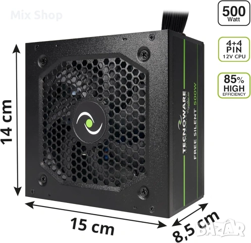 Нов Захранващ блок Tecnoware Free Silent 500 ATX
, снимка 2 - Друга електроника - 55154419
