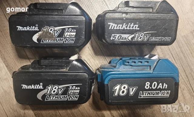 4 бр. неработещи батерии Makita 18V – BL1830, BL1850B и 8Ah – за части, снимка 8 - Оригинални батерии - 55562833