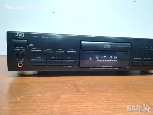 CD плеър JVC XL-V174BK в перфвктно техничеяко и много добро външно състояние. , снимка 3 - Аудиосистеми - 54568312