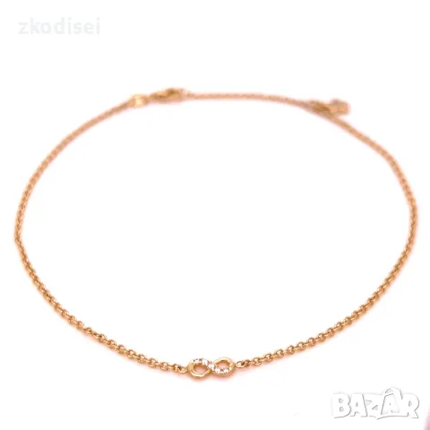 Златна гривна за крак 2,50гр. 25,0см. 14кр. проба:585 модел:40319-6, снимка 2 - Гривни - 55446852