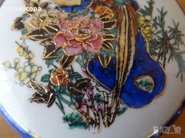 Японска порцеланова кутия Satsuma Сатцума 1920 г, снимка 5 - Антикварни и старинни предмети - 54184951