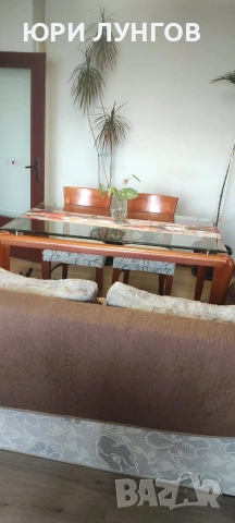 Трапезна маса със стъклен плот, снимка 2 - Маси - 53890316