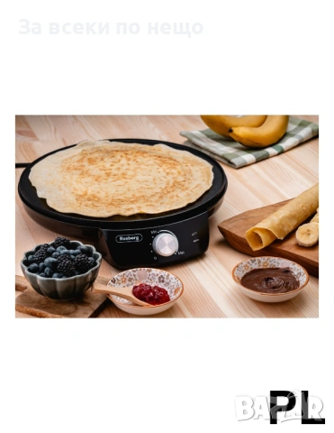 Уред за палачинки Rosberg R51323A, 1200W, 30 см, Незалепващ, Терморегулатор, Черен Код P2171, снимка 5 - Други - 54168553