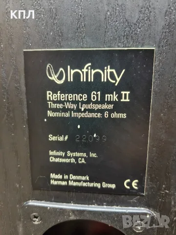 Тонколони INFINITY Reference 61 mk II, снимка 10 - Тонколони - 55525997