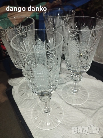 ретро кристални чаши, снимка 2 - Други ценни предмети - 54359575