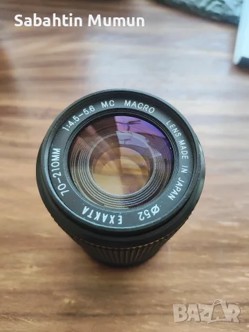 Обектив Exakta 70-210mm f/4.5-5.6 MC Macro (Minolta MD байонет), снимка 2 - Обективи и филтри - 55592747