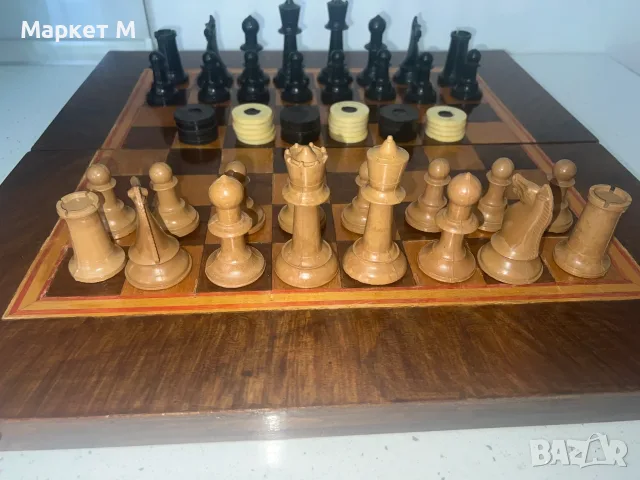 Голям Шах с бакелитов фигури, снимка 4 - Други спортове - 55425013