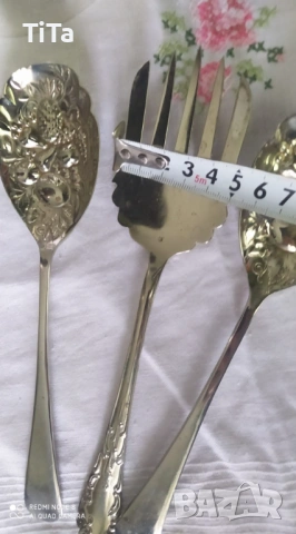Английски посребрени прибори за сервиране, снимка 9 - Прибори за хранене, готвене и сервиране - 54058177