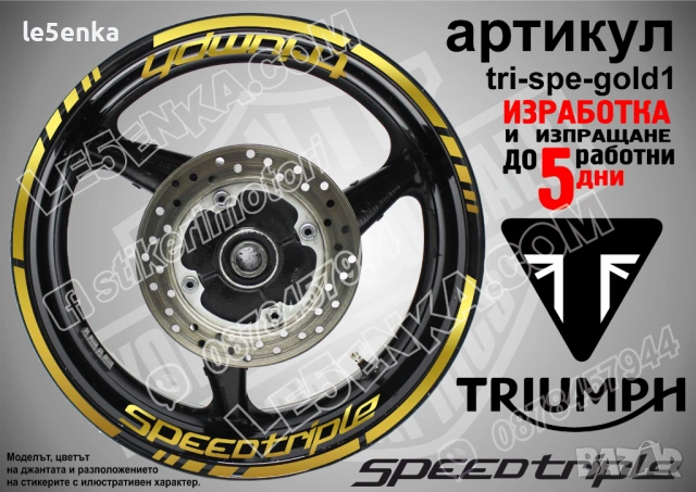 Triumph Speed Triple кантове и надписи за джанти, снимка 4 - Аксесоари и консумативи - 43148080