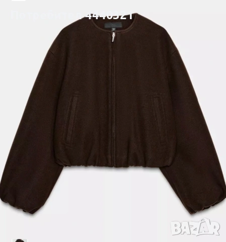 Ново кофяво меко яке zara с етикет