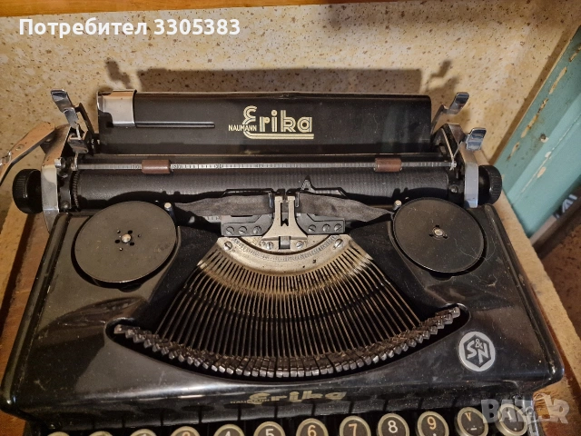 Антикварна печатаща машина Erika Naumann – 1940 г., снимка 4 - Антикварни и старинни предмети - 54427437