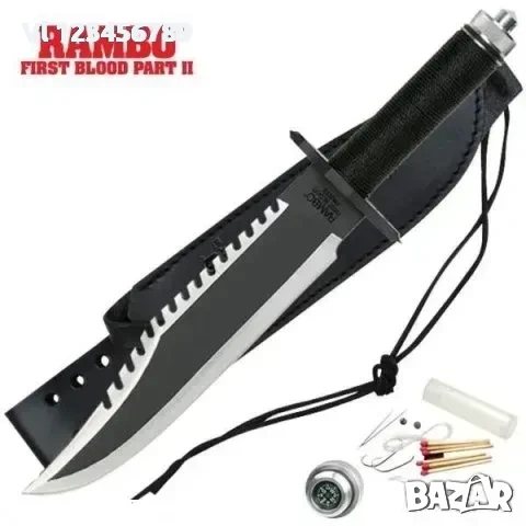 Колекционерски нож RAMBO-FIRST BLOOD-РАМБО -2 ра част , снимка 2 - Ножове - 54008501